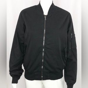 Hudson Jeans szLarge Ladies Puffer Bomber Black Jacket